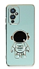 Eiroo Astronot OnePlus 9 Standl Yeil Silikon Klf