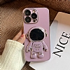 Eiroo Astronot Oppo A15 / A15s Standl Pembe Silikon Klf - Resim 5