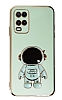 Eiroo Astronot Oppo A54 4G Standl Yeil Silikon Klf