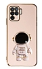 Eiroo Astronot Oppo A94 Standl Pembe Silikon Klf