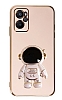 Eiroo Astronot Oppo A36 Standl Pembe Silikon Klf