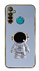 Eiroo Astronot Realme 5i Standl Mavi Silikon Klf