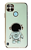 Eiroo Astronot Realme C21Y Standl Yeil Silikon Klf