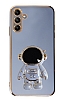 Eiroo Astronot Samsung Galaxy A04s Standl Mavi Silikon Klf