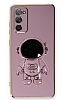 Eiroo Astronot Samsung Galaxy S20 FE Standl Mor Silikon Klf