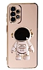 Eiroo Astronot Samsung Galaxy A23 Standl Pembe Silikon Klf