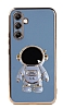 Eiroo Astronot Samsung Galaxy A14 4G Standl Mavi Silikon Klf