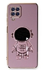 Eiroo Astronot Samsung Galaxy M22 Standl Mor Silikon Klf