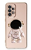 Eiroo Astronot Samsung Galaxy A33 5G Standl Pembe Silikon Klf