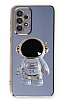 Eiroo Astronot Samsung Galaxy A33 5G Standl Mavi Silikon Klf
