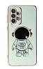 Eiroo Astronot Samsung Galaxy A33 5G Standl Yeil Silikon Klf