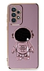 Eiroo Astronot Samsung Galaxy A73 Standl Mor Silikon Klf