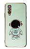 Eiroo Astronot Samsung Galaxy A70 Standl Yeil Silikon Klf