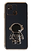 Eiroo Astronot Xiaomi Redmi 10A Standl Siyah Silikon Klf