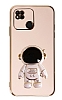 Eiroo Astronot Xiaomi Redmi 10A Standl Pembe Silikon Klf
