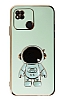 Eiroo Astronot Xiaomi Redmi 10A Standl Yeil Silikon Klf