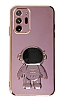 Eiroo Astronot Samsung Galaxy Note 20 Ultra Standl Mor Silikon Klf