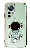 Eiroo Astronot Xiaomi 12T Pro Standl Yeil Silikon Klf