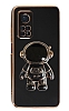 Eiroo Astronot Xiaomi Mi 10T Pro Standl Siyah Silikon Klf