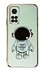 Eiroo Astronot Xiaomi Mi 10T Standl Yeil Silikon Klf