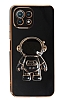Eiroo Astronot Xiaomi Mi 11 Lite 5G Standl Siyah Silikon Klf