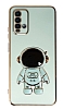 Eiroo Astronot Xiaomi Poco M3 Standl Yeil Silikon Klf