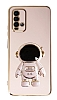Eiroo Astronot Xiaomi Poco M3 Standl Pembe Silikon Klf