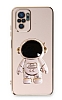 Eiroo Astronot Xiaomi Poco M5s Standl Pembe Silikon Klf