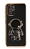 Eiroo Astronot Xiaomi Poco M5s Standl Siyah Silikon Klf