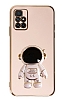 Eiroo Astronot Xiaomi Redmi 10 2022 Prime Standl Pembe Silikon Klf