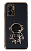 Eiroo Astronot Xiaomi Redmi Note 11E Standl Siyah Silikon Klf