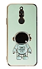Eiroo Astronot Xiaomi Redmi 8 Standl Yeil Silikon Klf