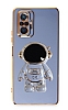 Eiroo Astronot Xiaomi Redmi Note 10 Pro Standl Mavi Silikon Klf