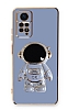 Eiroo Astronot Xiaomi Redmi Note 11 Pro Standl Mavi Silikon Klf