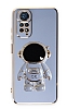Eiroo Astronot Xiaomi Redmi Note 11 Standl Mavi Silikon Klf