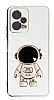 Eiroo Astronot Xiaomi Redmi Note 12 5G Standl Beyaz Silikon Klf