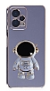 Eiroo Astronot Xiaomi Redmi Note 12 5G Standl Mavi Silikon Klf