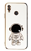 Eiroo Astronot Xiaomi Redmi Note 7 Standl Beyaz Silikon Klf