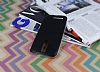 Asus ZenFone 2 Ultra nce Deri Siyah Silikon Klf - Resim 2