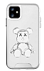 Eiroo Aynalı Ayıcık Standlı iPhone 12 / 12 Pro 6.1 inç Şeffaf Ultra Koruma Kılıf
