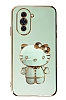 Eiroo Aynal Kitty Huawei nova 10 Pro Standl Yeil Silikon Klf