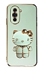 Eiroo Aynal Kitty Huawei Nova 10 Standl Yeil Silikon Klf