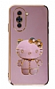 Eiroo Aynal Kitty Huawei Nova 10 Standl Mor Silikon Klf