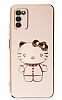 Eiroo Aynal Kitty Samsung Galaxy A03s Standl Pembe Silikon Klf