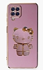 Eiroo Aynal Kitty Samsung Galaxy A22 4G Standl Mor Silikon Klf
