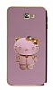 Eiroo Aynal Kitty Samsung Galaxy J7 Prime Standl Mor Silikon Klf