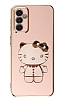 Eiroo Aynal Kitty Samsung Galaxy M13 Standl Pembe Silikon Klf