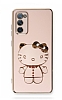 Eiroo Aynal Kitty Samsung Galaxy S20 FE Standl Pembe Silikon Klf