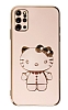 Eiroo Aynal Kitty Samsung Galaxy S20 Plus Standl Pembe Silikon Klf