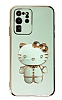 Eiroo Aynal Kitty Samsung Galaxy S20 Ultra Standl Yeil Silikon Klf